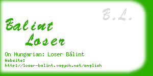 balint loser business card